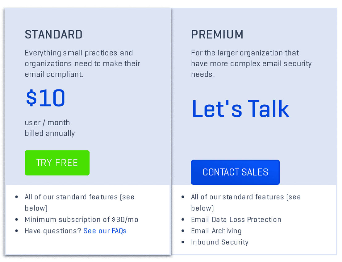 Paubox Encrypted Email pricing