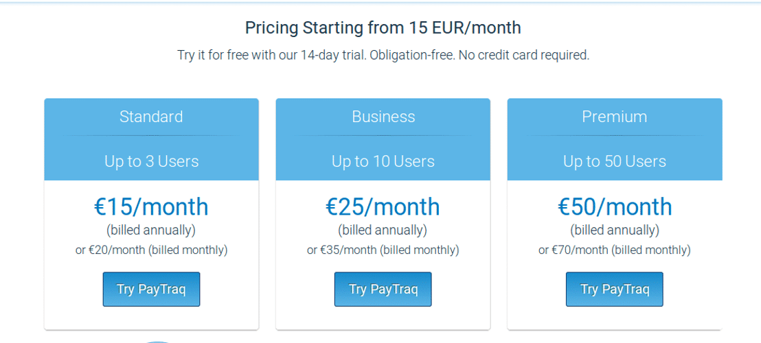 paytraq pricing