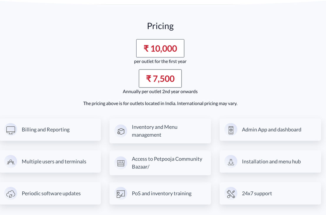 Petpooja pricing