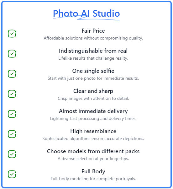 Photo AI Studio pricing