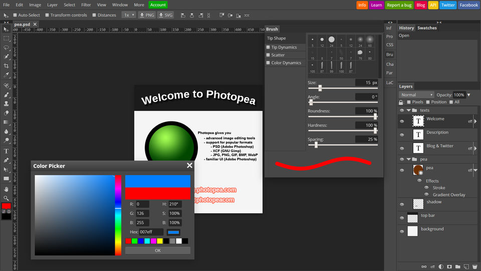 Creating Photopea