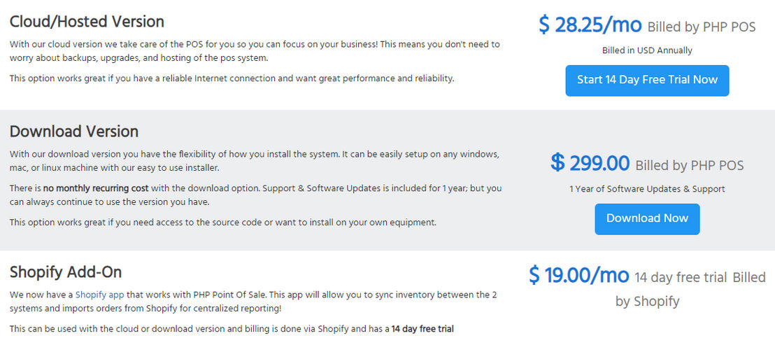 php-point-of-sale pricing