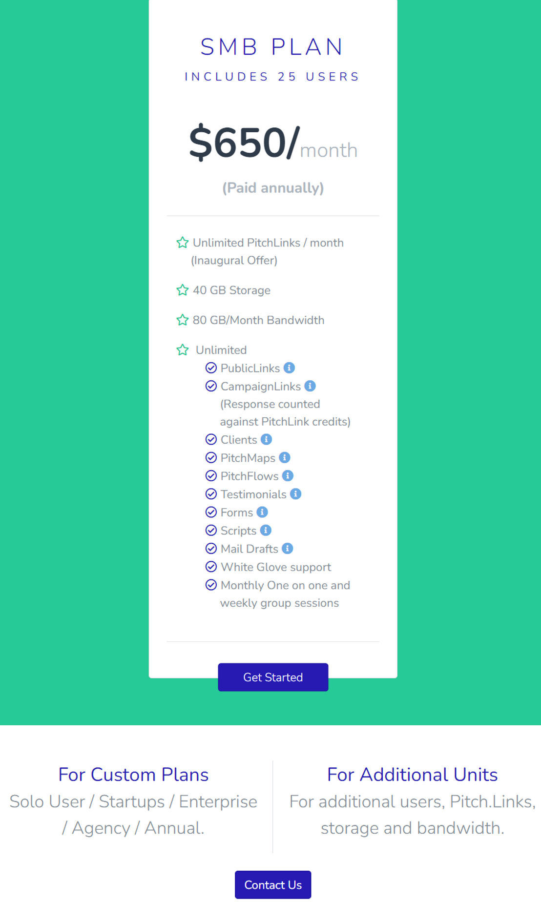 Pitch.Link pricing