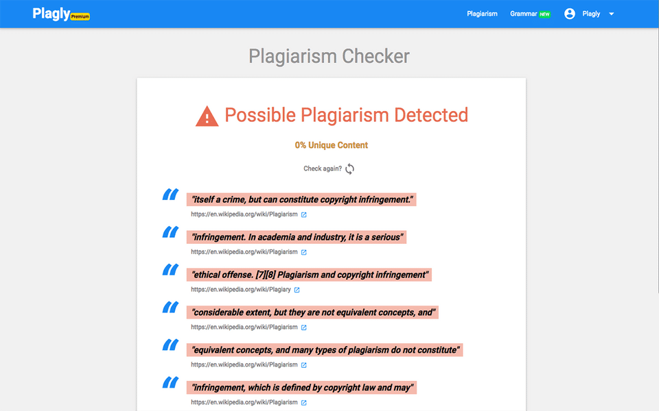 Plagiarism Tool