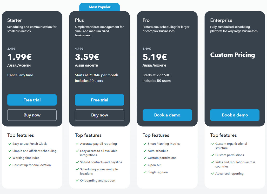 planday pricing