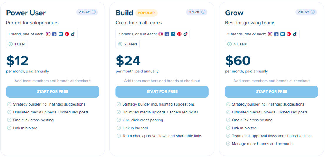 Plann pricing