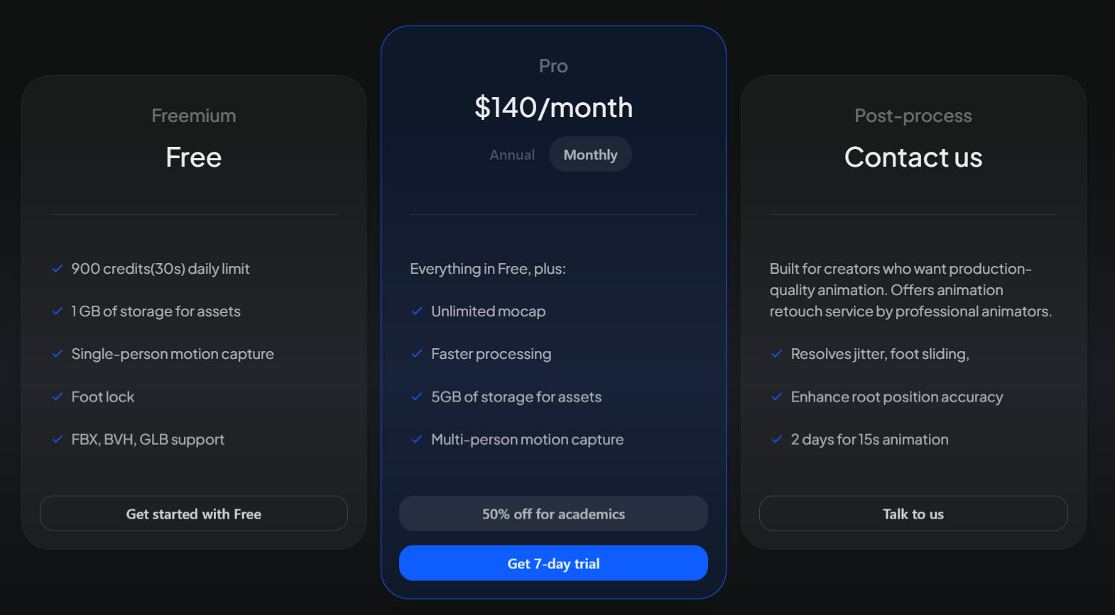 Plask Motion pricing