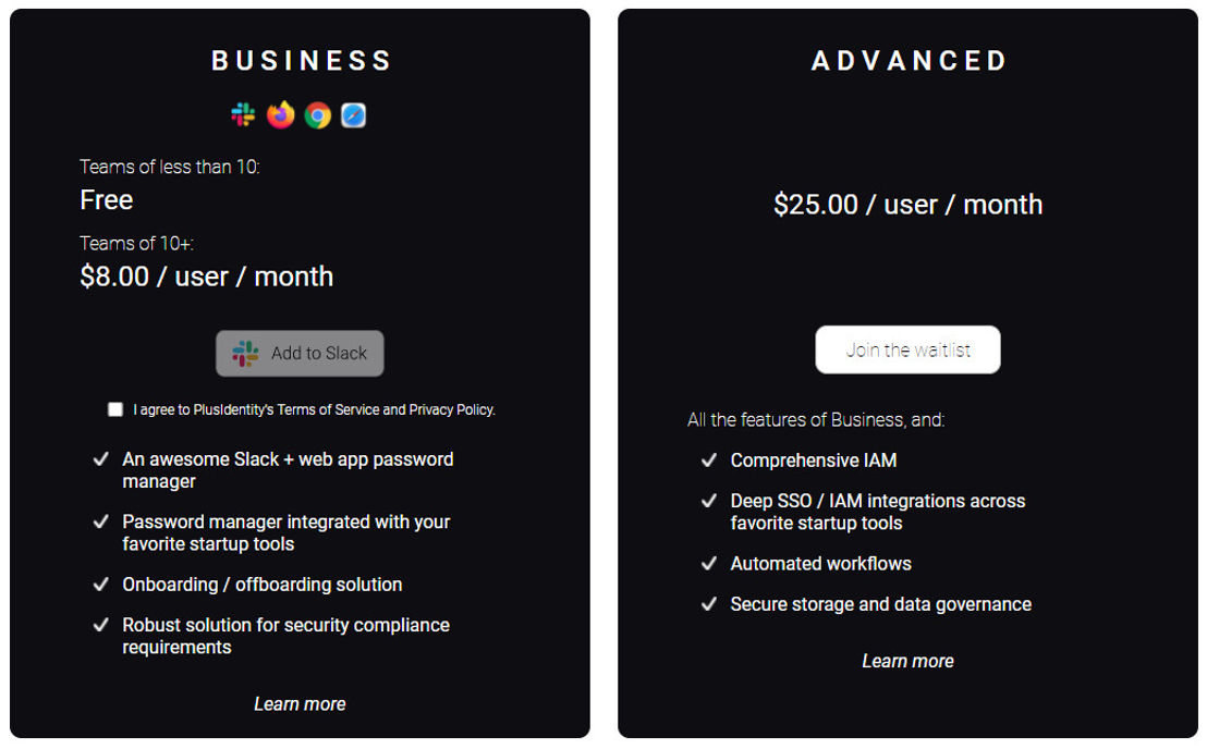 plusidentity pricing