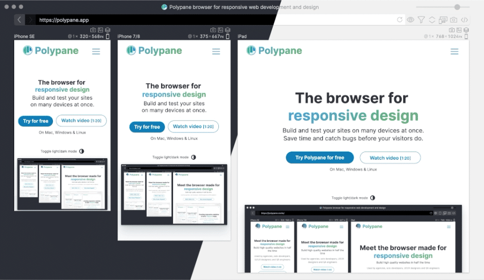 Polypane : screenshot