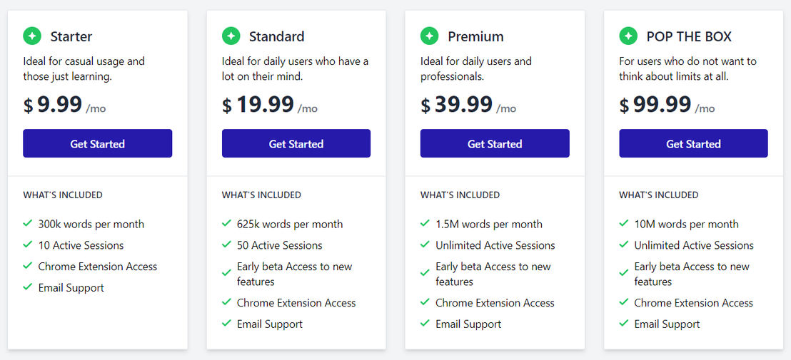 popboxgpt pricing