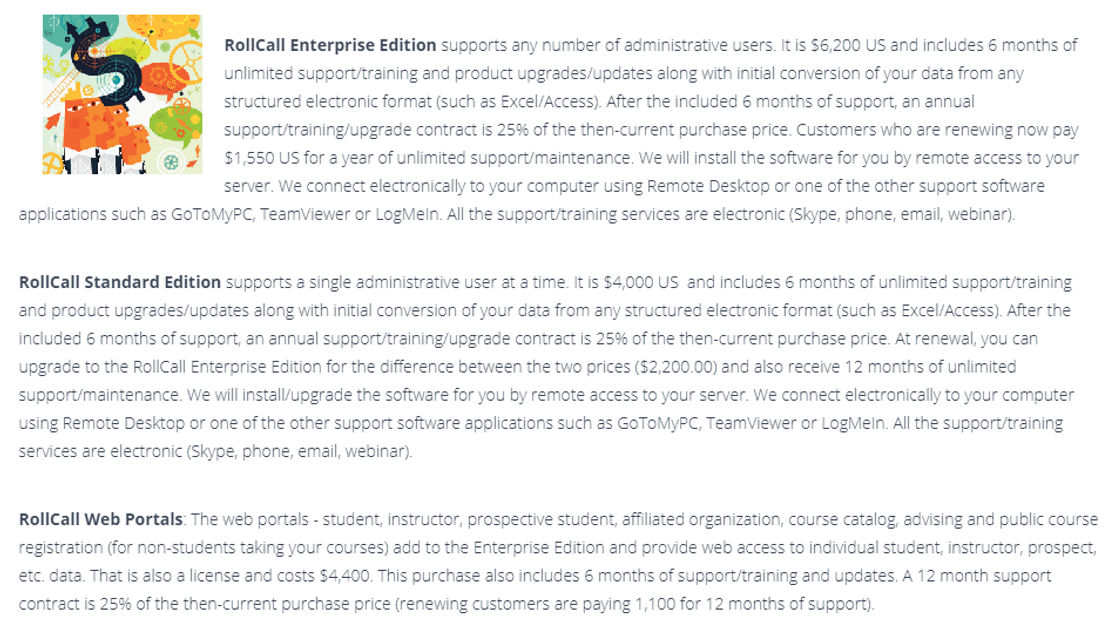 powervista-rollcall pricing