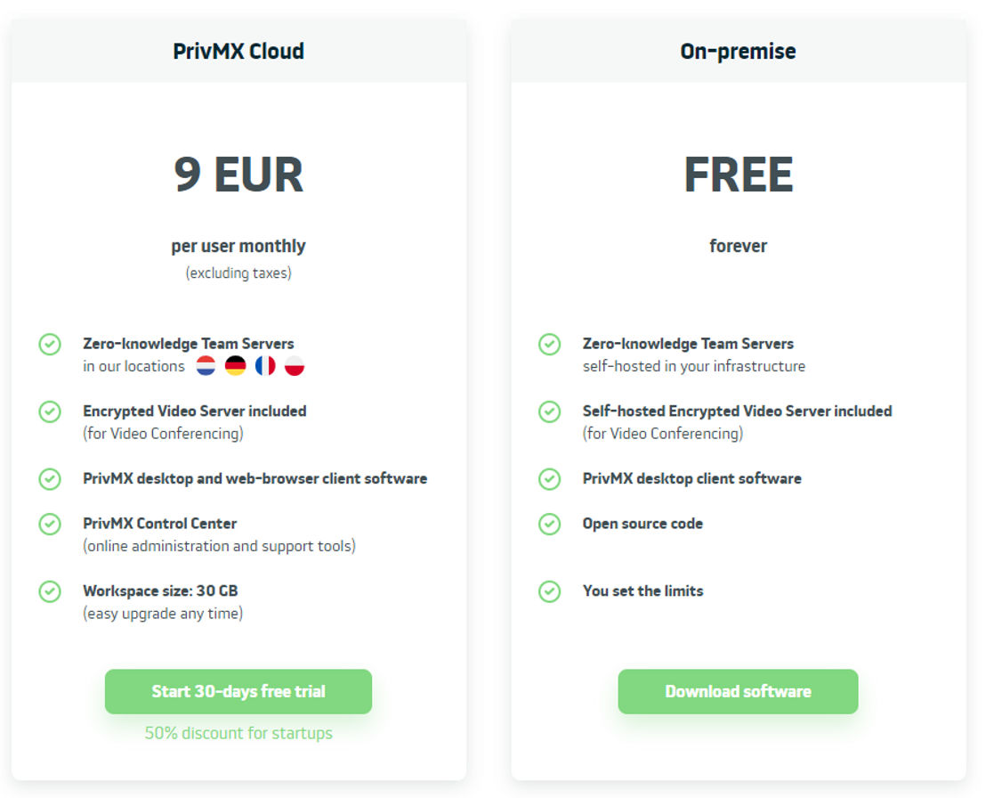 PrivMX pricing