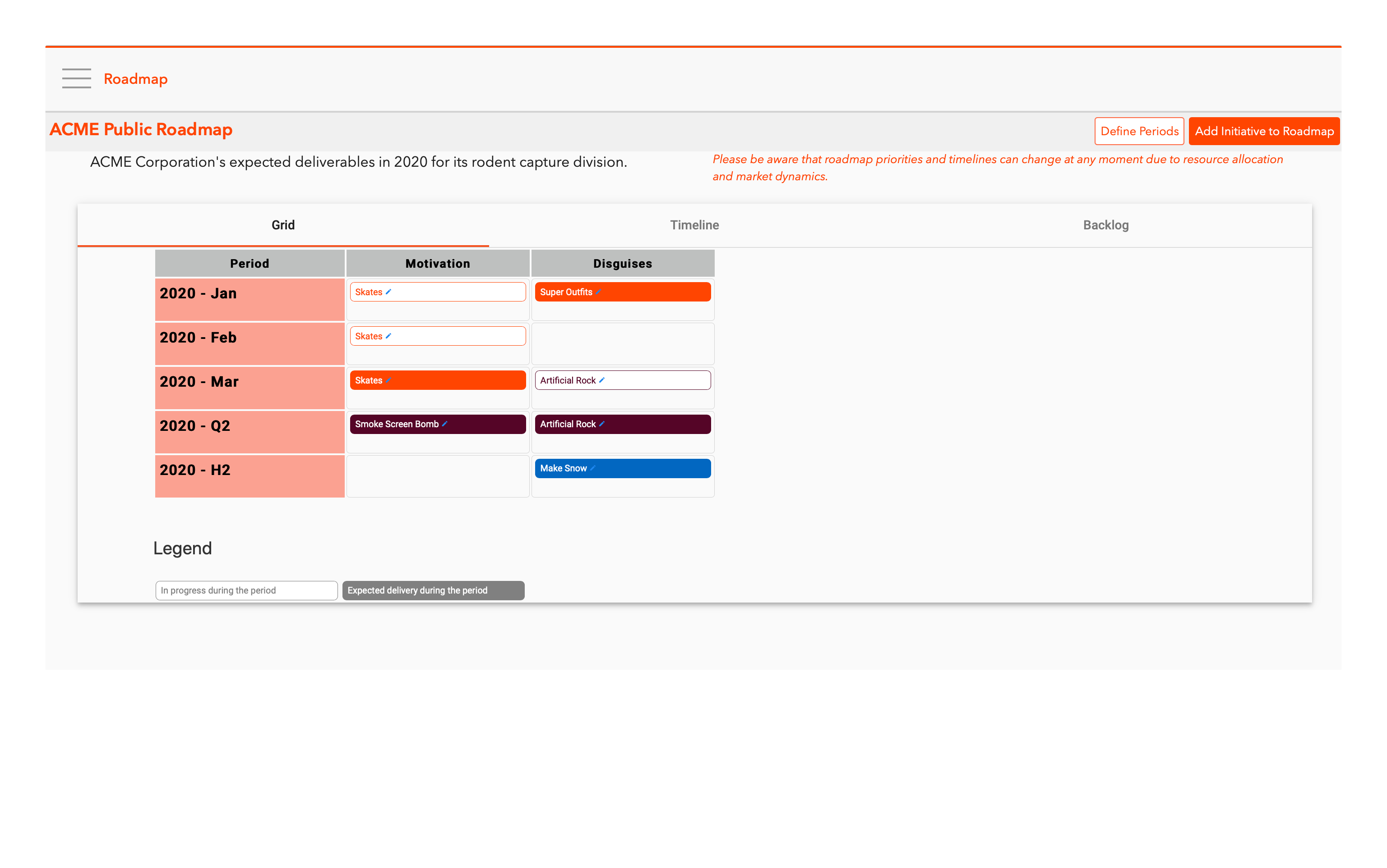 Product Roadmap : Roadmap Grid screenshot-thumb