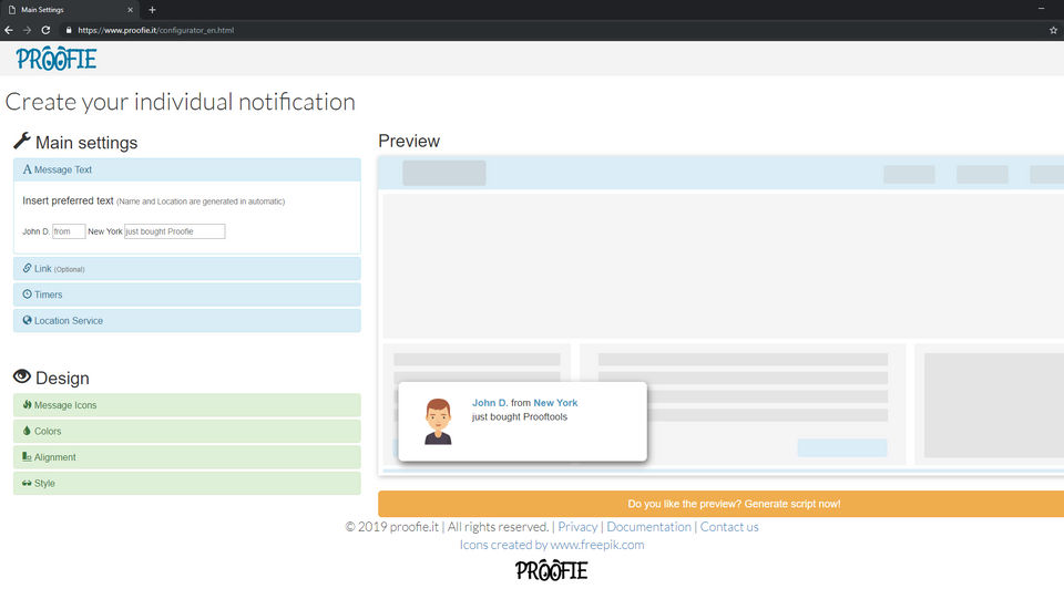 Proofie : Individual Notification screenshot