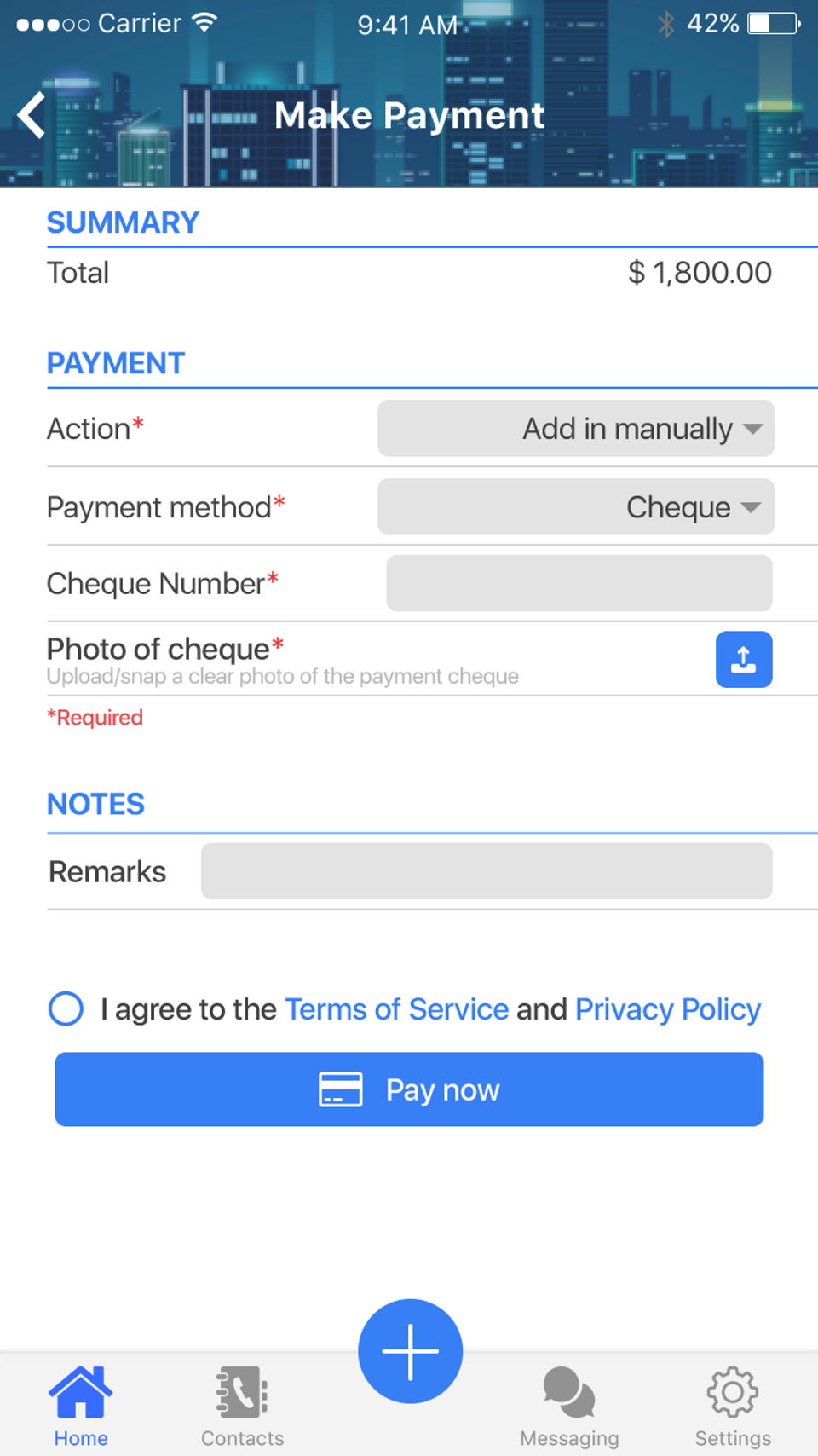 Payment screenshot