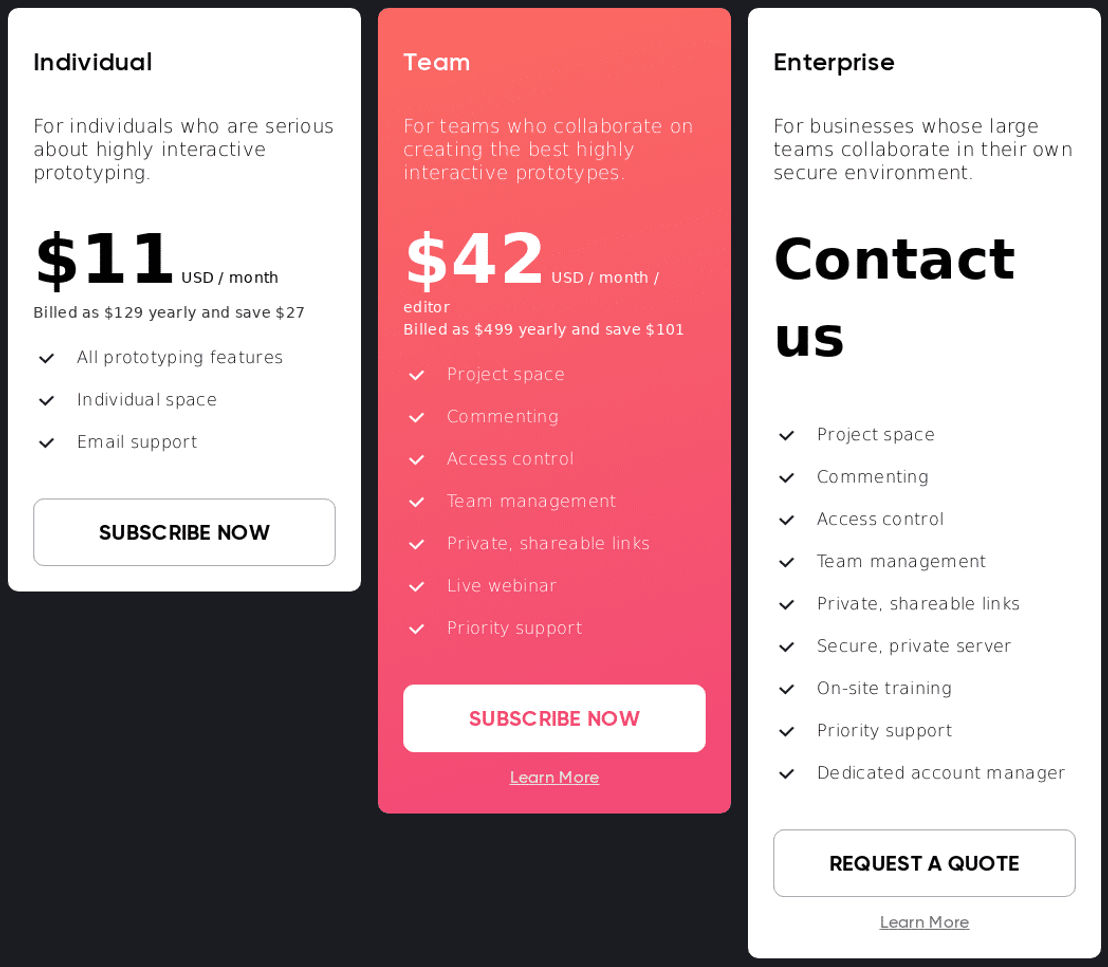 ProtoPie pricing