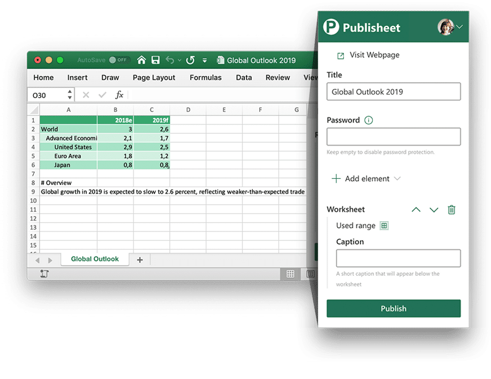 Publisheet screenshot