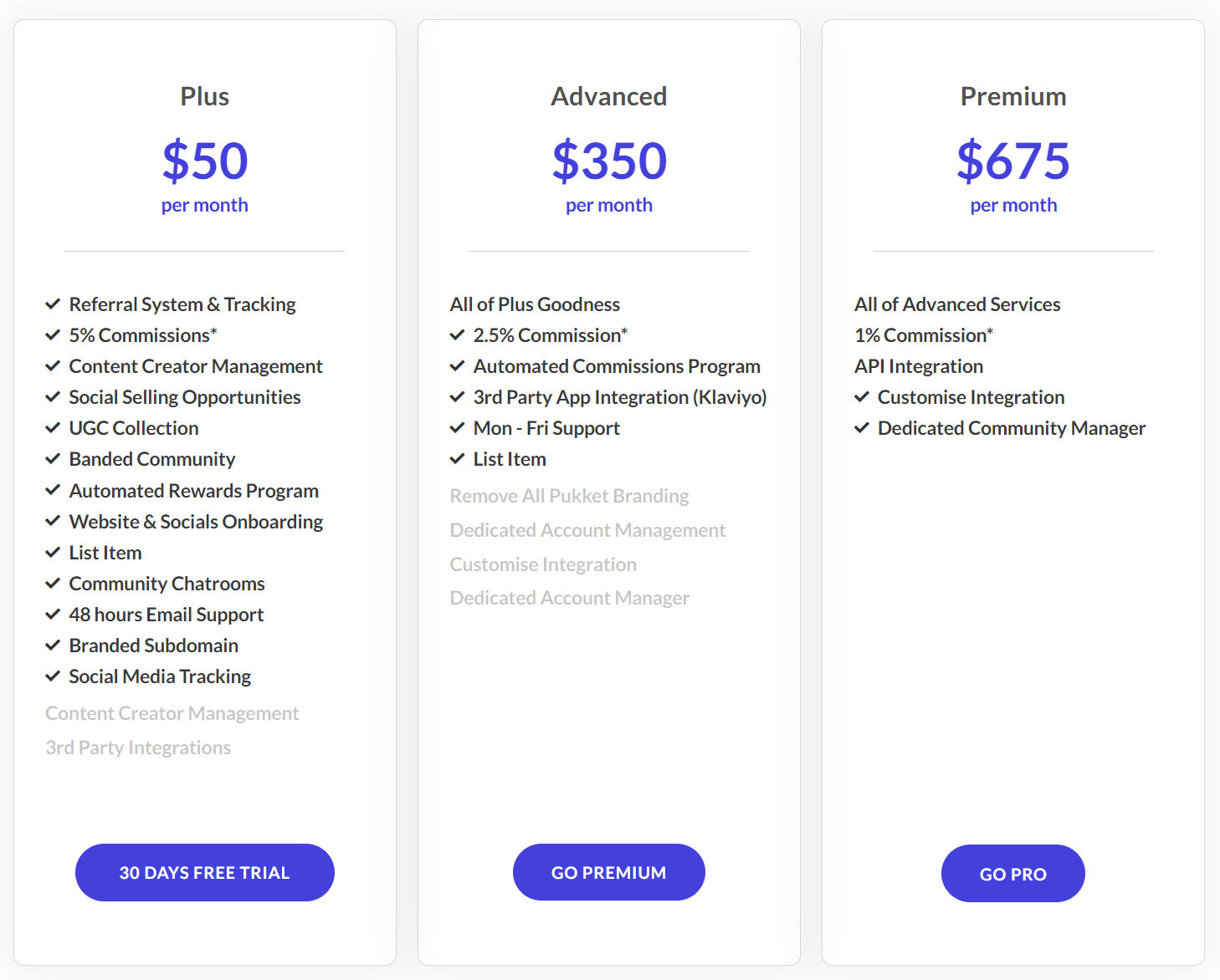 Pukket pricing