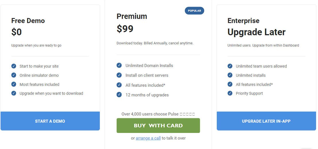 Pulse CMS pricing