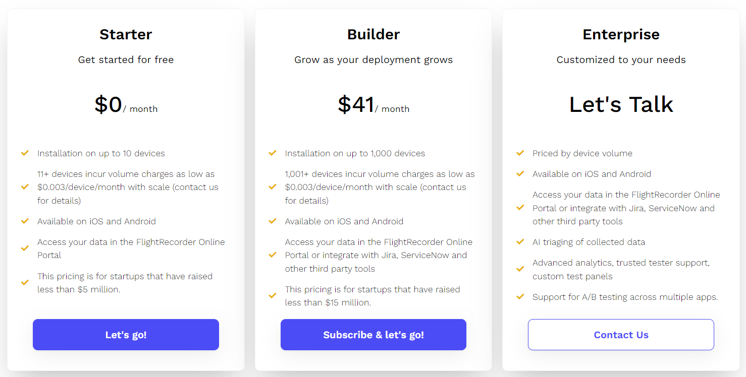 Pulse FlightRecoder pricing