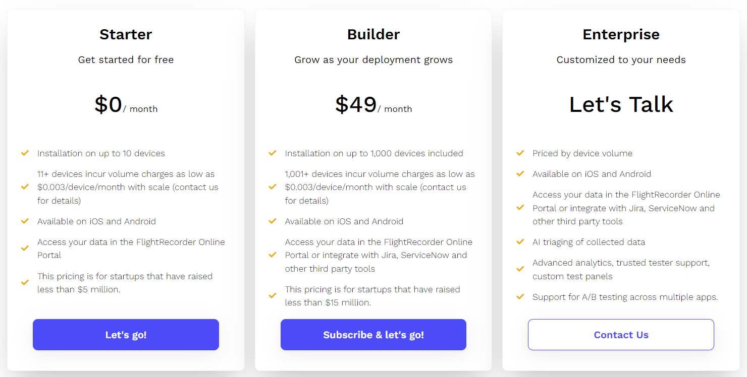 Pulse FlightRecoder pricing