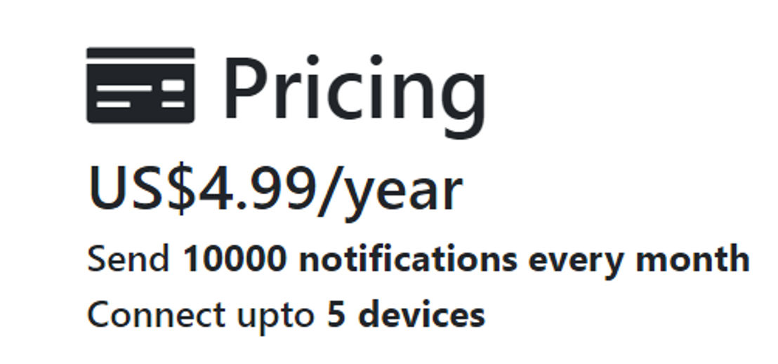 push-by-techulus pricing