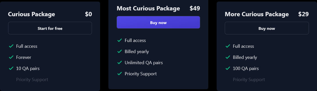 q-a-bot pricing