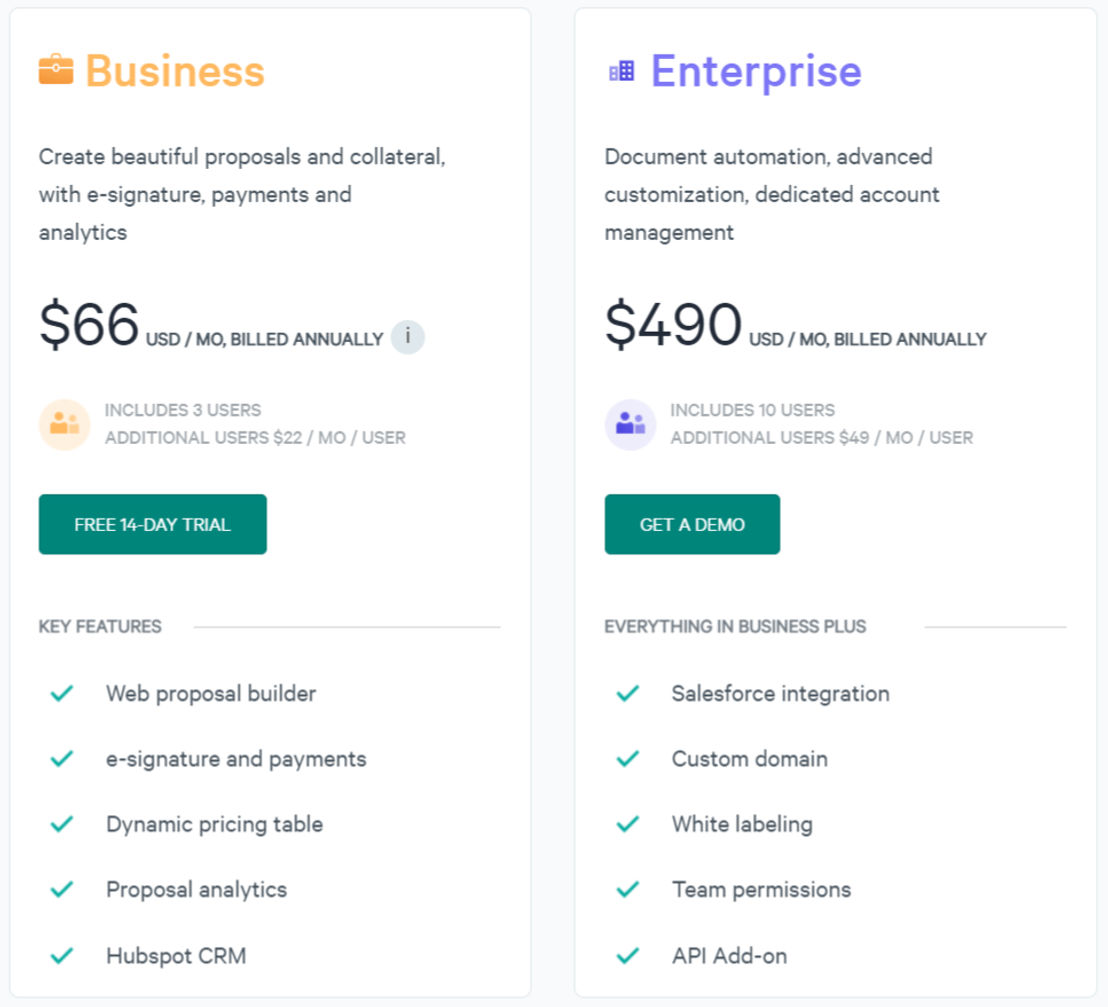 qwilr pricing