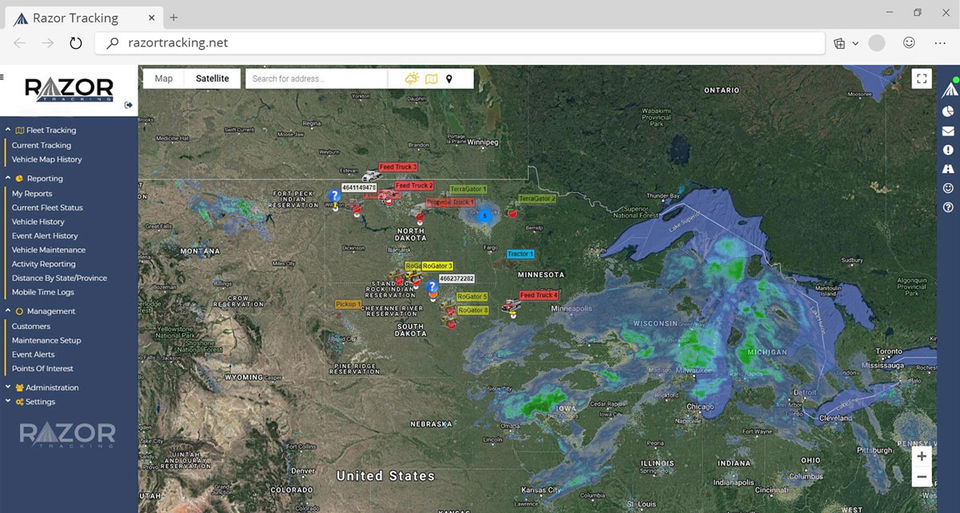 Fleet tracking interface