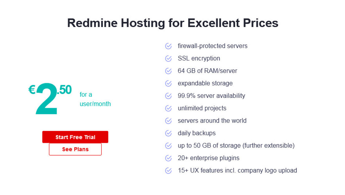 Redmine X pricing