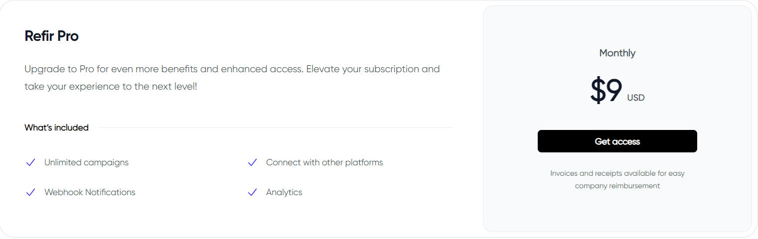 Refir pricing