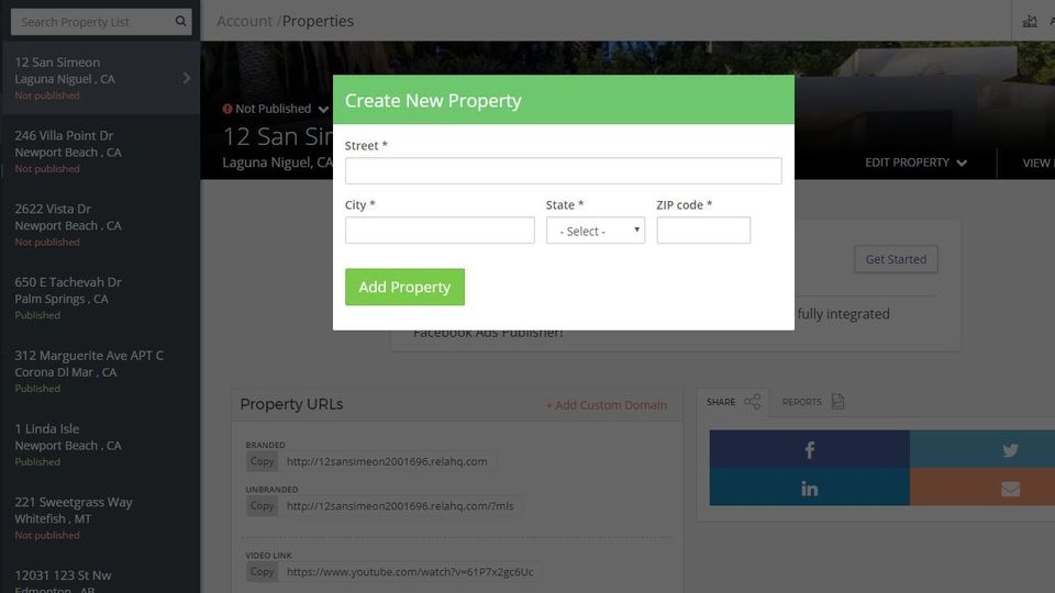 Create New Property