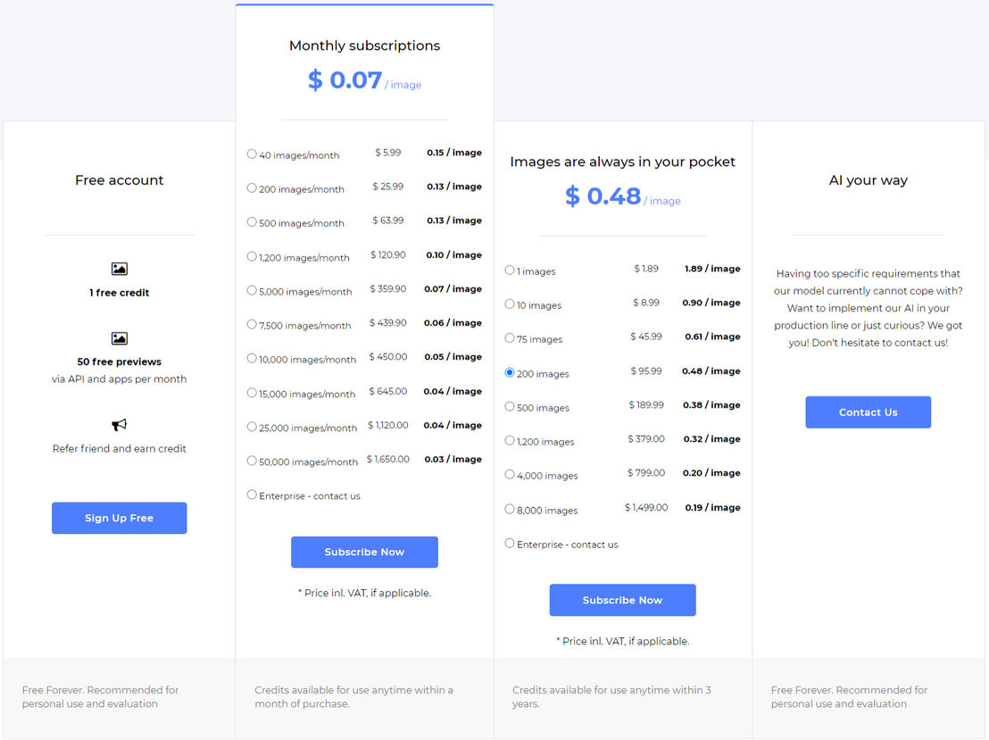 removal-ai pricing