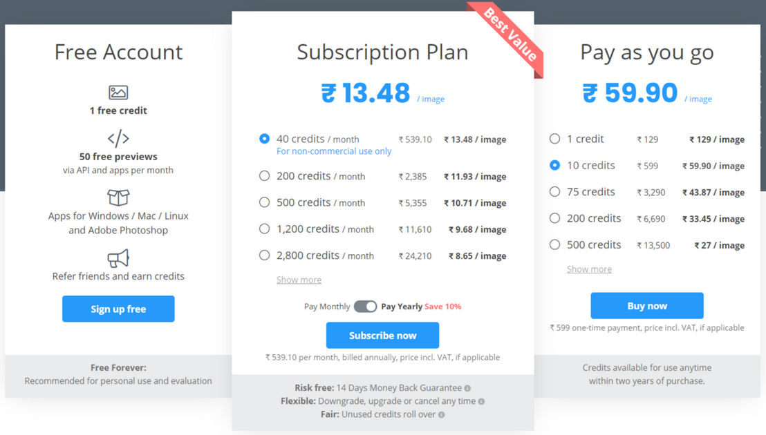 remove-bg pricing