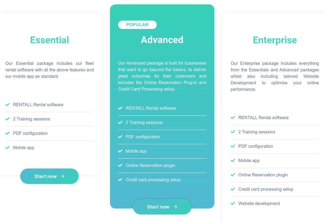 RENTALL pricing