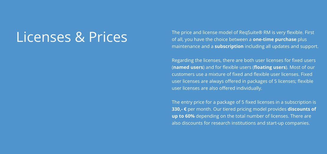 ReqSuite RM pricing