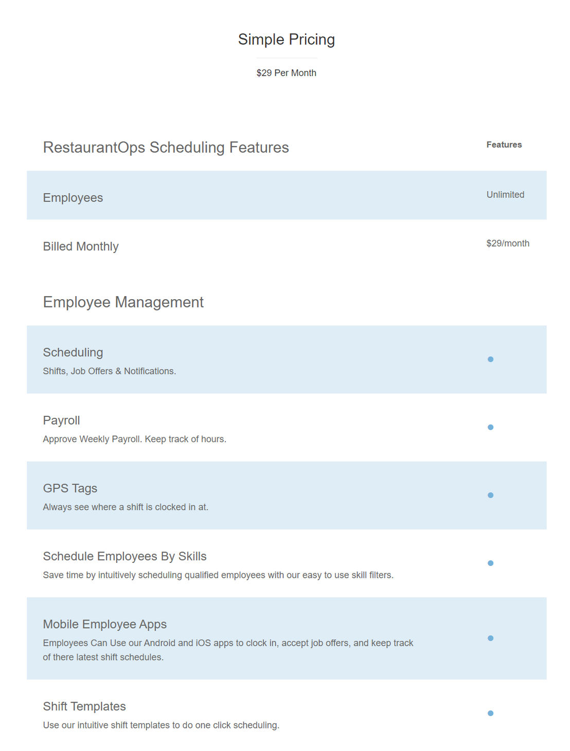 restaurantops pricing