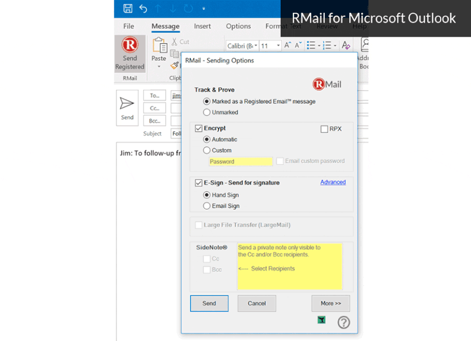 RMail for outlook