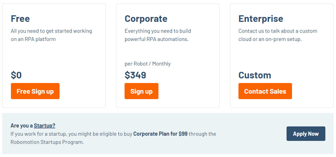 Robomotion RPA pricing