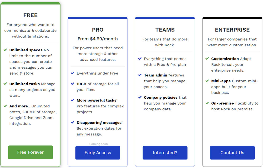 rock pricing