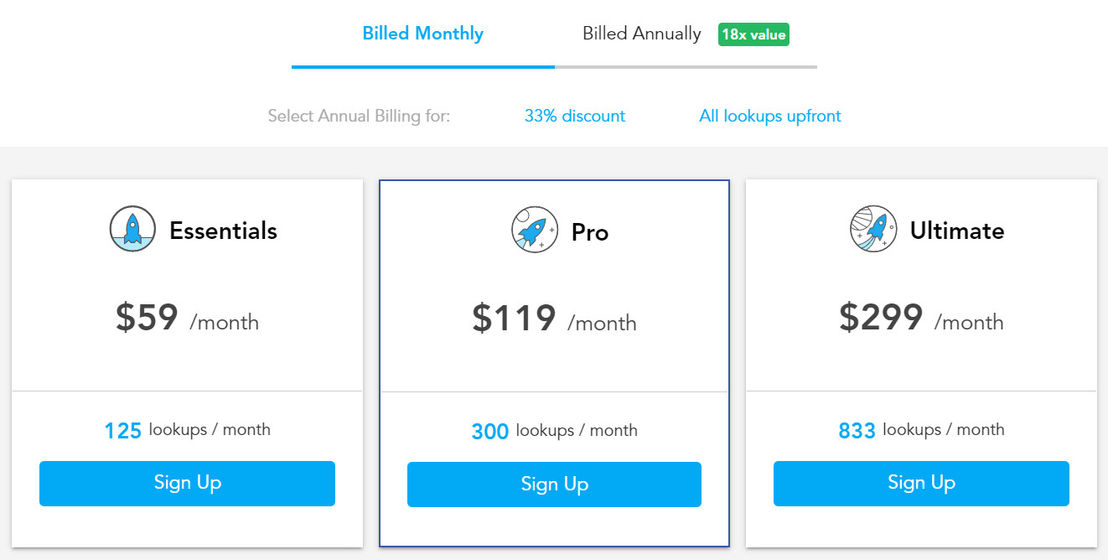 RocketReach pricing