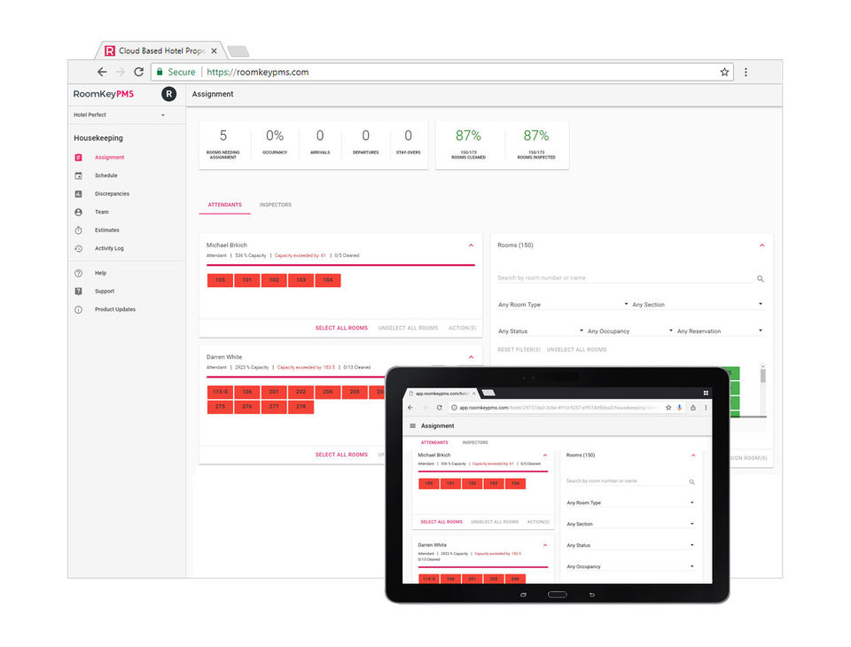 Housekeeping Cloud Based PMS Tablet -thumb