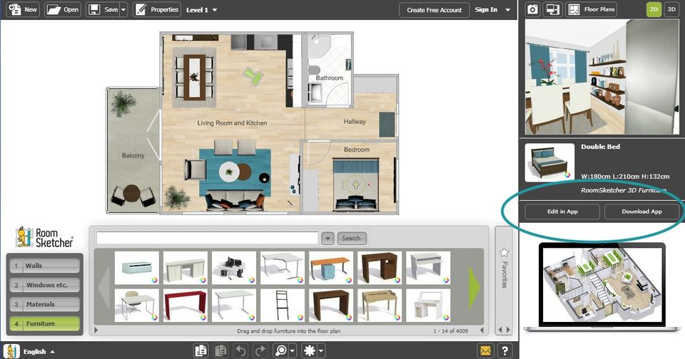 Web Editor to the RoomSketcher App-thumb