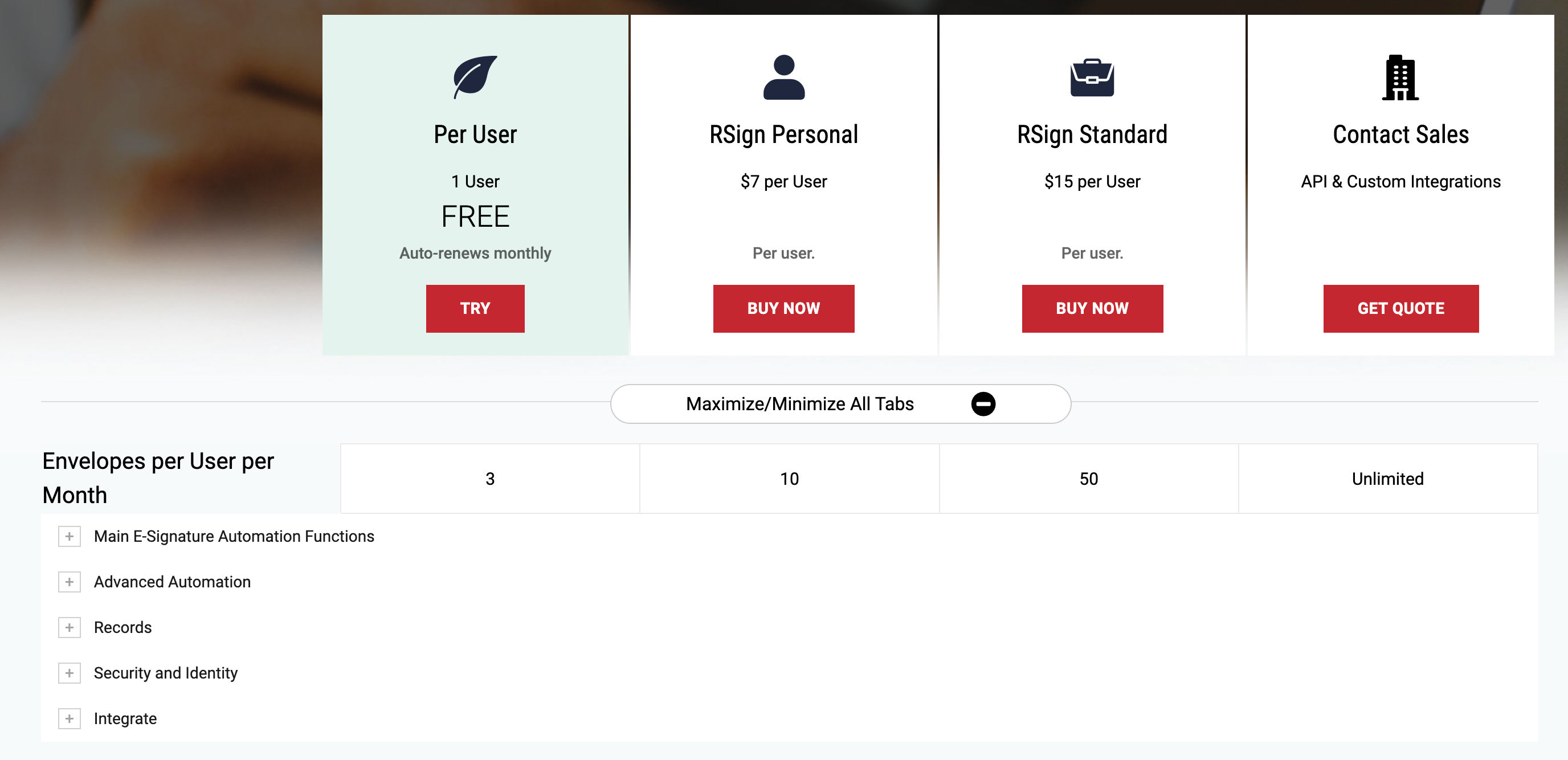 RSign pricing