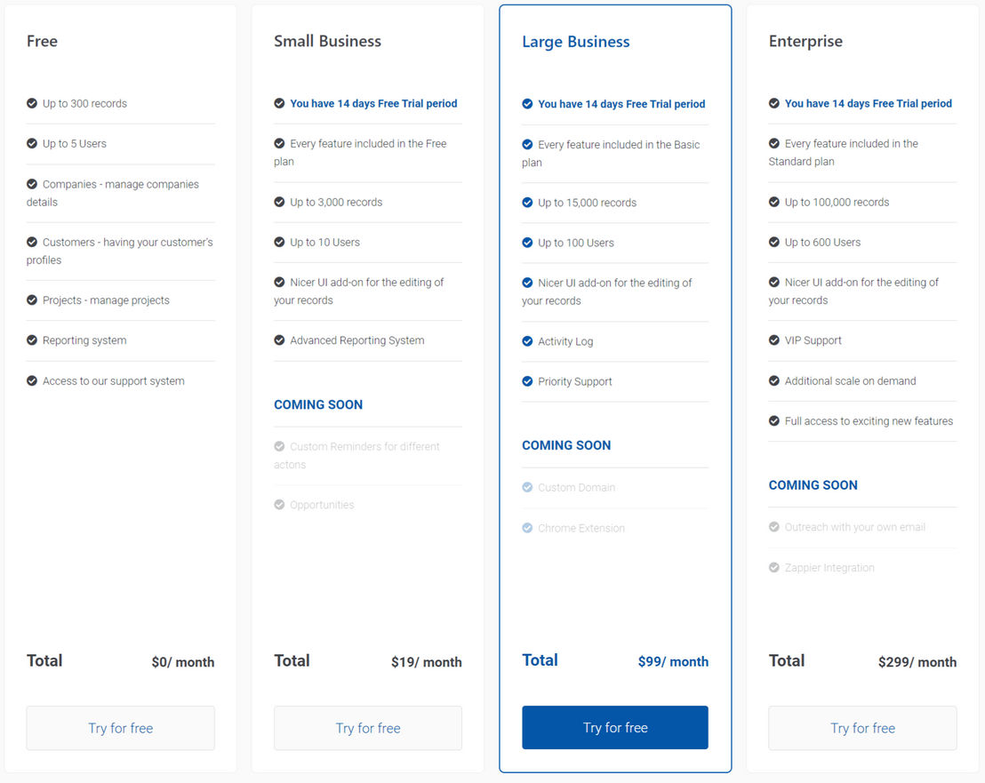 SalesCRM pricing