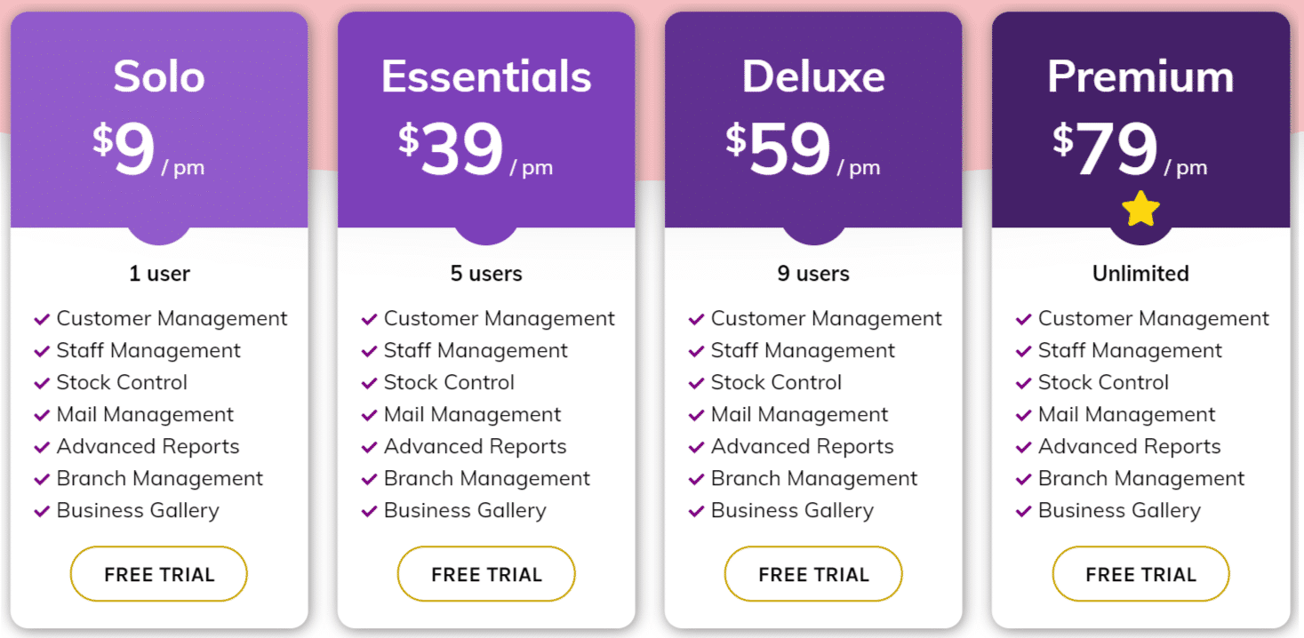 SalonManagementApp pricing