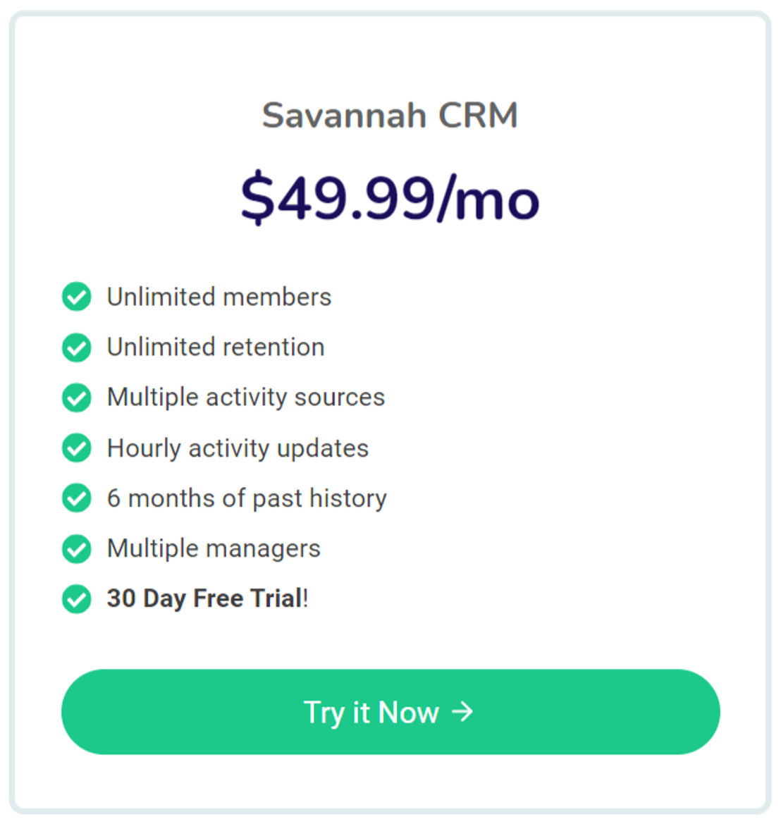 savannah-crm pricing