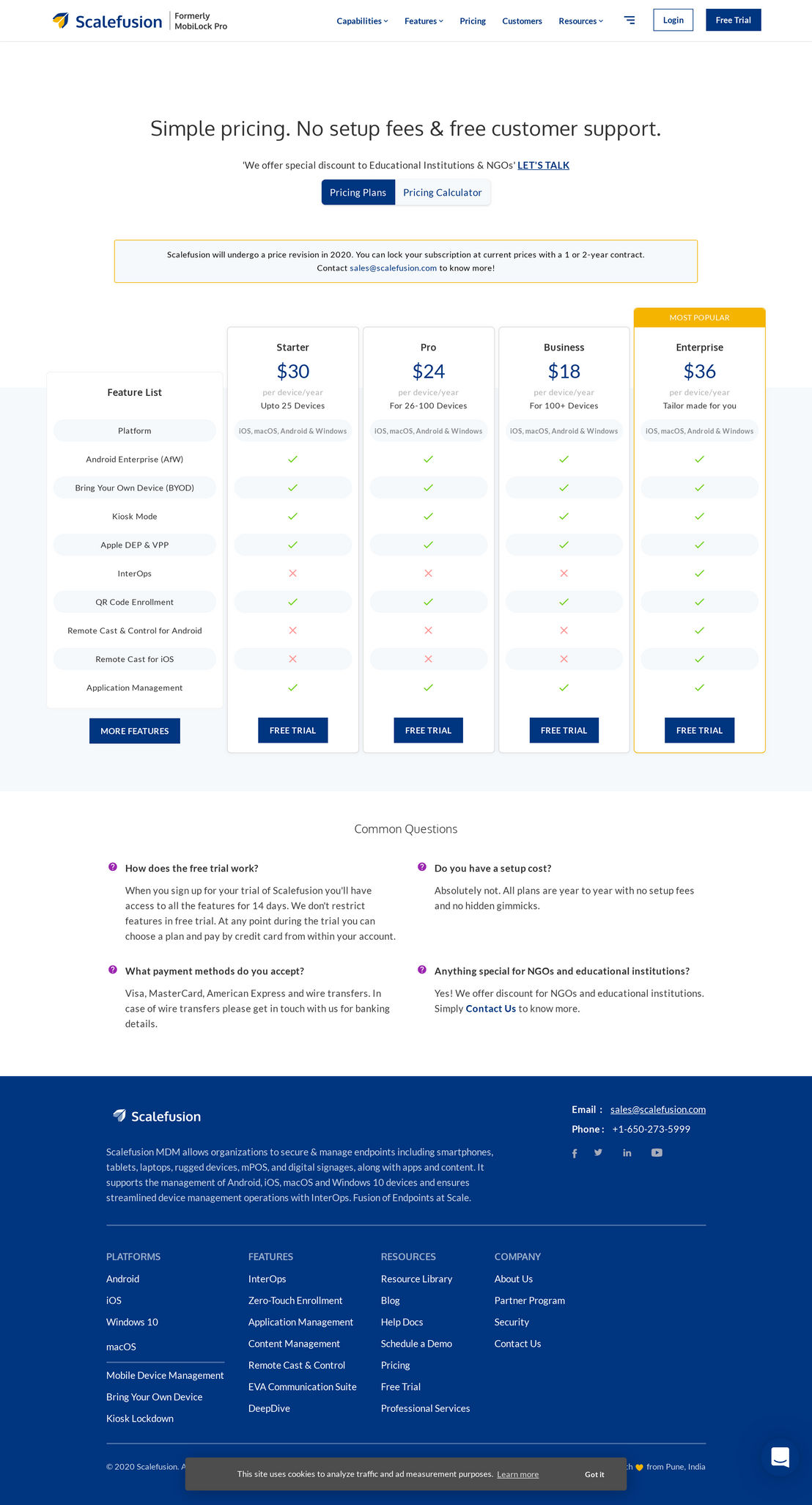 Scalefusion pricing