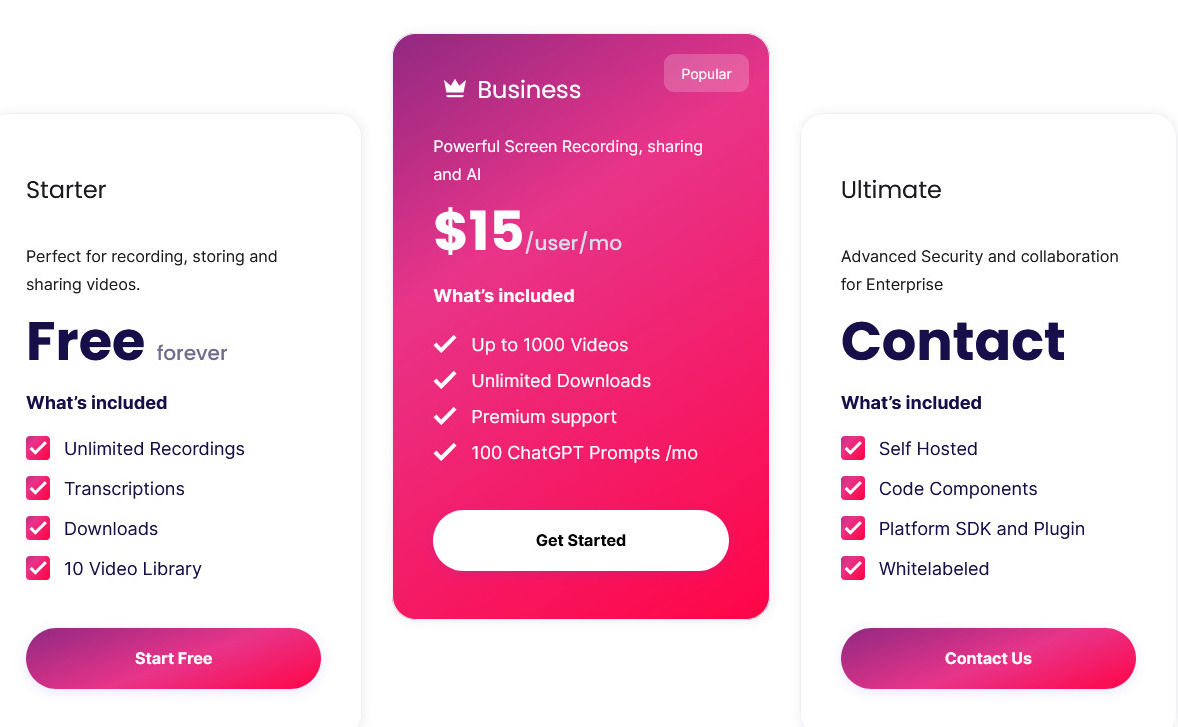 ScreenApp pricing