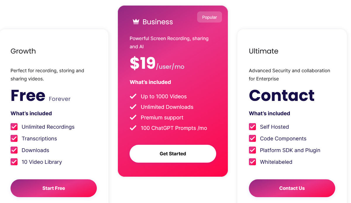 ScreenApp pricing